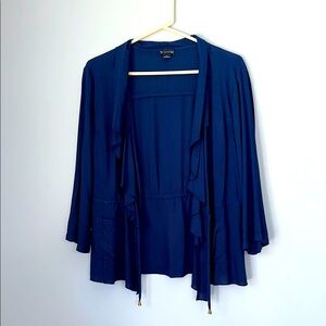 New directions Blue Open Front Cardigan